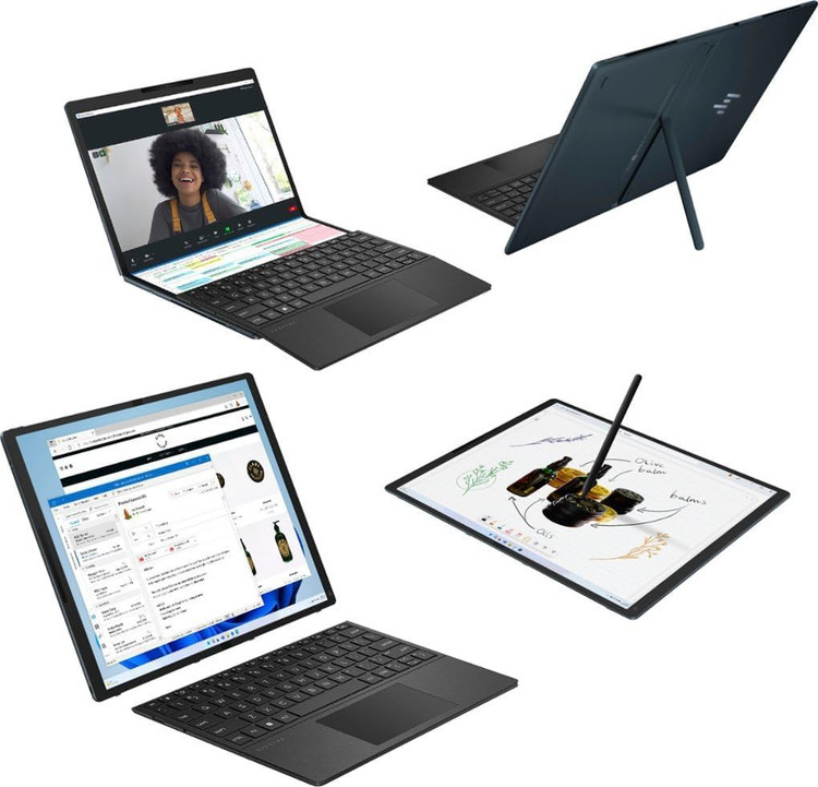 HP Spectre 3-in-1 17'' Touch Screen Foldable Laptop Intel Core i7-1250U 1.1GHz 16GB DDR5 RAM 1TB NVMe SSD 2.5K OLED