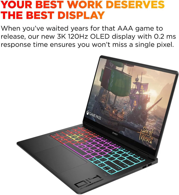 لپ تاپ اچ پی _ HP OMEN TRANSCEND 14 ULTRA7-255H 32GB 1TB 8GB RTX 5060+NPU