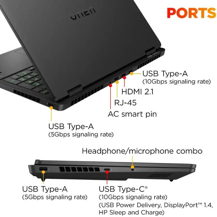 لپ تاپ اچ پی HP OMEN GAMING 16 RYZEN AI 9 365W 16GB DDR5 512GB SSD 8GB RTX 5060