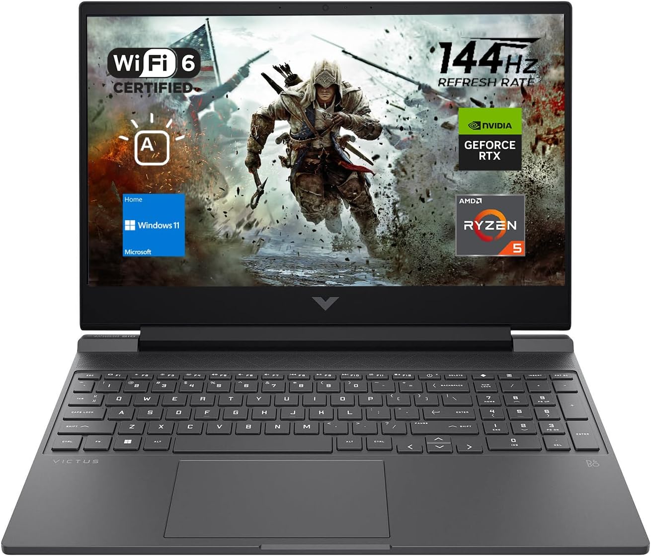 لپ تاپ اچ پی _ HP Victus 15 Ryzen 7-260W 16GB 1TB SSD 8GB RTX 5050 15.6 FHD 144HZ Black