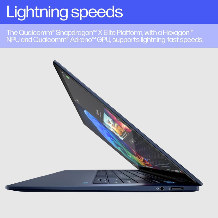 لپ تاپ اچ پی - HP EliteBook Ultra G1q 14 Snapdragon X Elite X1-E78-100 16GB DDR5 512 GB SSD QUALCOMM 14.0" Steel Blue 2K TOUCH