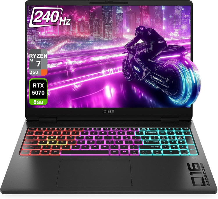 لپ تاپ اچ پی _ HP OMEN 16 Ryzen AI 7-350W 16GB-DDR5 1TB SSD 8GB RTX 5060 2K 240Hz inch 16