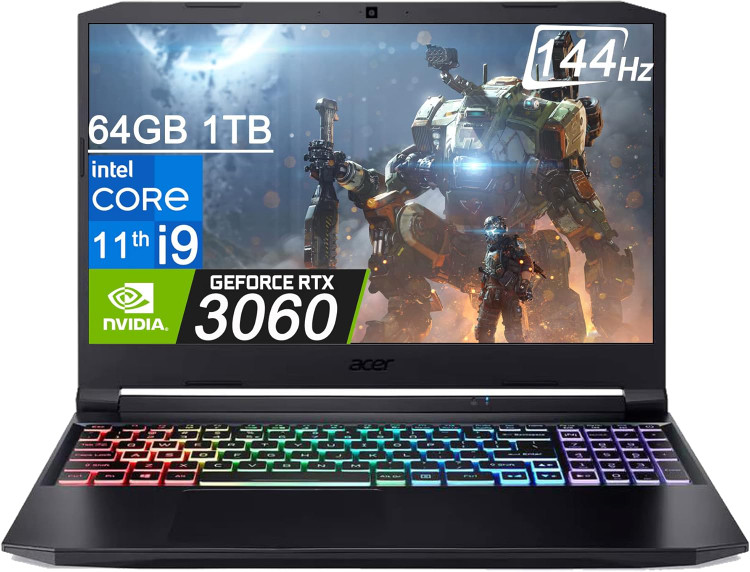 لپ تاپ ایسر _ ACER NITRO 5 core i9-11900H 16Gb-DDR4 512 SSD 6GB RTX 3060 FHD IPS 144Hz inch 15.6