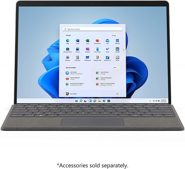لپ تاپ مایکروسافت - با کیبورد معمولی Microsoft Surface PRO 8 CORE I5-1145G7 8GB 256GB SSD INTEL IRIS 2K A++ 13 inch