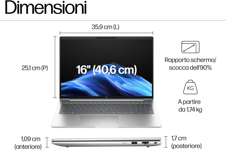 لپ تاپ اچ پی - HP ProBook 460 G11 Intel Core Ultra 7-155U 16GB 512GB SSD INTEL 16.1 inch WUXGA