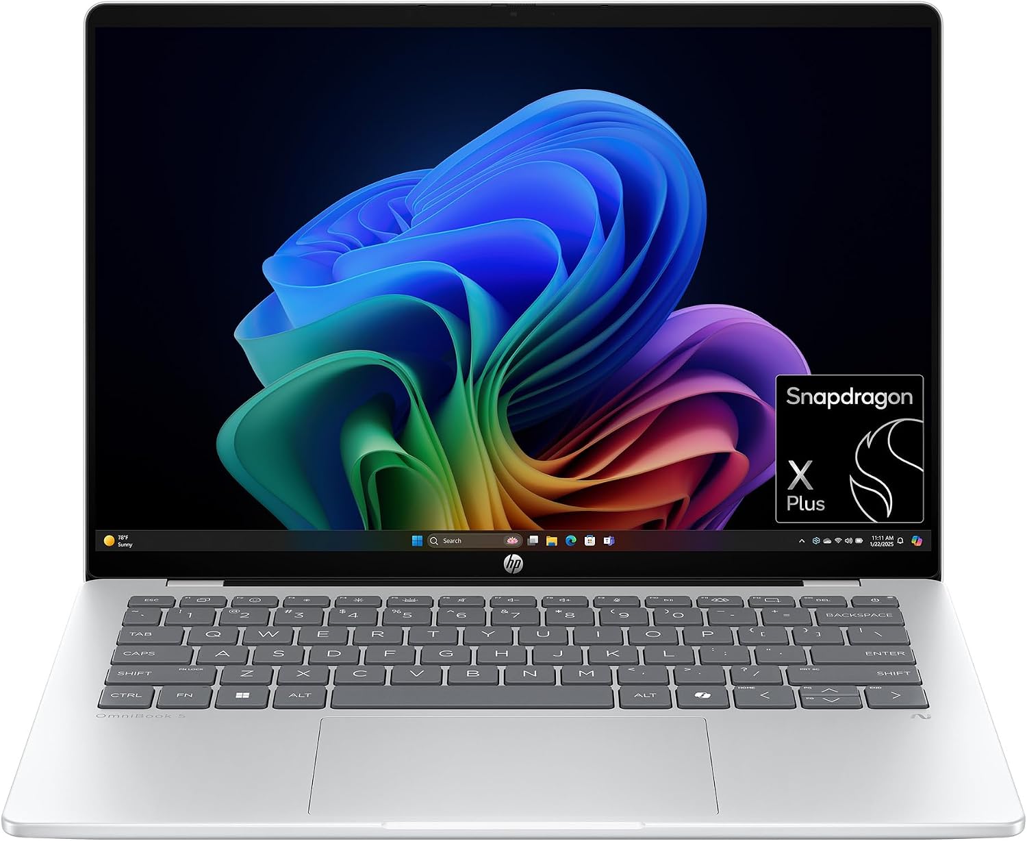 لپ تاپ اچ پی - HP OMNIBOOK 5 14 SNAPDRAGON X126100 16GB DDR5 512GB QUALCOMM X-145 14.1 inch WUXGA SLVER